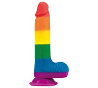 Lovetoy Prider - Realistic Dildo with Balls - 20cm (Rainbow)