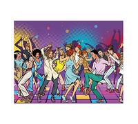 LOVETRENDS 1000pc Pop Art Disco Scene Jigsaw Puzzle - 69cm x 51cm, Multicoloured, Cardboard, Intermediate Skill Level, All Ages