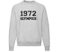 LOVETRENDS Adults Angry Headmaster Costume Sweatshirt - 1972 Olympics Grey Jumper Retro School Villain Fancy Dress for World Book Day, Themed Parties & Stage Performances