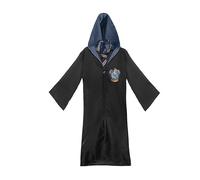 LOVETRENDS Adults Wizard Costume Set - Wizard Robe, Striped Blue Necktie & Temporary Tattoos - Unisex Fancy Dress Outfit for World Book Day, Book Week Parties, Halloween & Role Play (Medium)