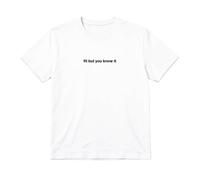 LOVETRENDS Fit But You Know It - Small - White Slogan T-Shirt - Adult Unisex Cotton Noughties Graphic Tee - Y2K Streetwear, Throwback Festival Wear, Retro 00s Nostalgia Top