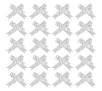 LOVETRENDS Pull Bows - Silver - Pack of 20 Ribbons for Making Butterfly Bows - Great for Present Wrapping and as a Party Decoration