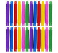 LOVETRENDS Set of Kids Sensory Tubes - Pack of 24 Bendy Pop Tubes in Bright Assorted Colours - Auditory Autism Fidget Toys for Kids