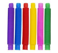 LOVETRENDS Set of Kids Sensory Tubes - Pack of 6 Bendy Pop Tubes in Bright Assorted Colours - Auditory Autism Fidget Toys for Kids