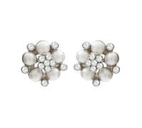 Lovett & Co Audrey Hepburn Pearl Stud Earrings for Women - Classic Breakfast at Tiffany’s Inspired Vintage Earrings, Elegant Diamante Design