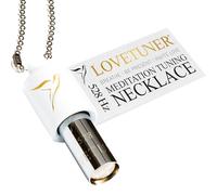 LOVETUNER - 528 Hz Love Frequency Necklace with Meditation Flute, White ball chain, No Gemstone