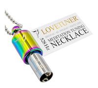 LOVETUNER Mindful Breathing & Meditation Necklace | 528 Hz Solfeggio Love Frequency | Stress Relieving Flute Necklace | Promotes Rest through Soundhealing and Breathwork, 26.7 inches, Metal, No