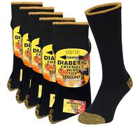LOVEVO 15 Pairs Mens Non Elasticated Diabetic Socks, Size UK 6-11, EU 39-45 Cotton Rich Heel & Toe Cushioned Sports Socks for Swollen Feet & Legs