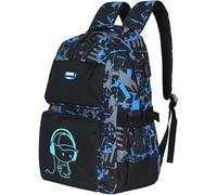 LOVEVO Music Backpack for Boys, 47x31x22cm Water Resistant Kids Multi Pocket Causal Rucksack Bags for Travel, School, Laptop & Sports (Music)