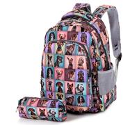 LOVEVO School Backpack for Boys & Girls, Lightweight, Durable & Water Resistant Travel Sports Dogs & Puppies Bag for Kids, 35x25x10cm (Dogs & Puppies)