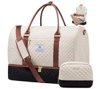 LOVEVOOK 2 in 1 Garment Bag for Women with Shoe Pouch, Convertible Hanging Suit Bag Suitcase, Carry On Travel Duffel Bag with Toiletry Bag, Waterproof Weekender Bag for Business, Trip, Wedding