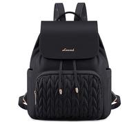 LOVEVOOK Backpack Womens 14 Inch Small Fashion Rucksack Bag for Ladies Waterproof Handbag Shoulder Bags for Girls Anti-theft Mini Casual Back Packs for School Work Travel, Black