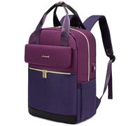 LOVEVOOK Backpack Womens, 15.6 Inch Laptop Rucksack Bag for Ladies, Lightweight School Bag with USB Port & Anti-theft Pocket, Stylish Daypacks Back Pack for College Uni Work Travel, Violet