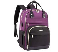LOVEVOOK Laptop Backpack 15.6 inch, Large Rucksack Bag for Women with USB Port, Waterproof Stylish Computer Bags Ladies Back pack Womans for School Work Travel Student Teacher