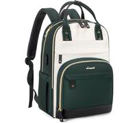 LOVEVOOK Laptop Backpack for Women, Waterproof 15.6 inch Work Bag Womens Rucksack with Anti-theft Zipper & USB Port, LargeLadies Backpacks Back Pack Womans for Travel School University Business Green