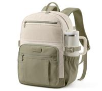 LOVEVOOK Laptop Backpack for Women with Giant Tumbler Holder, DIY Work Computer Travel Backpack with Laptop Compartment Black, Beige - Been Green, 15.6", Green Laptop Backpacks for Women