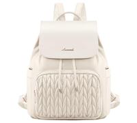 LOVEVOOK Women's Fashion Backpacks Small Rucksack Bag for Ladies Waterproof Handbag Shoulder Bags for Girls Anti-theft Mini Casual Back Packs for School Work Travel, Beige