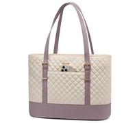 LOVEVOOK Women's Laptop Bag, Beige Pink, 15.6 zoll, Classic