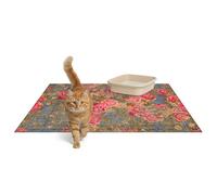 Lovewag Cat Litter Box Mats 2 Pack - Large 36x48 Inch Machine Washable, Easy Clean, Non-Slip, Waterproof Mats for Indoor Cats - Kitty Litter Mess Control & Pet Urine Floor Protection - (Heirloom Rose)