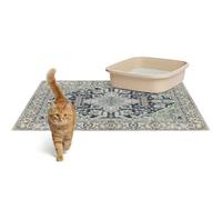 Lovewag Cat Litter Box Mats 2 Pack - Medium 28x41 Inch Machine Washable, Easy Clean, Non-Slip, Waterproof Mats for Indoor Cats - Kitty Litter Mess Control & Pet Urine Floor Protection - (Sage Forest)