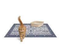 Lovewag Cats Litter Mat 2-Pack - Extra Large 36"x48", Machine Washable, Easy to Clean, Non-Slip & Waterproof, Litter Trapping Mats for Cats - Indigo Garden