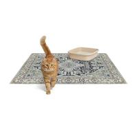 Lovewag Pets Cat Litter Mat 2 Pack - Large 36x48 Machine Washable Easy Clean Non-Slip Waterproof Mats for Cats - (Sage Forest)