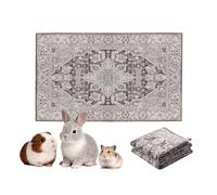 LOVEWAG Reusable 2-Pack Small Animal Pet Bedding Mats - 16" x 24" Hamster Bedding - Machine Washable Guinea Pig Cage Liners - Waterproof Pee Pad for Guinea Pigs,Rabbits & Ferrets (Caramel Creme)