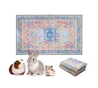 LOVEWAG Reusable 2-Pack Small Animal Pet Bedding Mats - 16" x 24" Hamster Bedding - Machine Washable Guinea Pig Cage Liners - Waterproof Pee Pad for Guinea Pigs,Rabbits & Ferrets (Marmalade Sunshine)