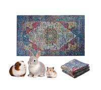 LOVEWAG Reusable 2-Pack Small Animal Pet Bedding Mats - 16" x 24" Inch Hamster Bedding - Machine Washable Guinea Pig Cage Liners - Waterproof Pee Pad for Guinea Pigs,Rabbits & Ferrets (Bohemian Jewel)