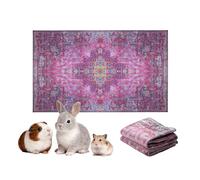 LOVEWAG Reusable 2-Pack Small Animal Pet Bedding Mats - 16" x 24" Inch Hamster Bedding - Machine Washable Guinea Pig Cage Liners - Waterproof Pee Pad for Guinea Pigs,Rabbits & Ferrets (Mystic Fuchsia)