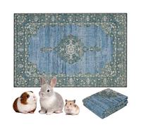 LOVEWAG Reusable 2-Pack Small Animal Pet Bedding Mats - 28" x 41" Inch Hamster Bedding - Machine Washable Guinea Pig Cage Liners - Waterproof Pee Pad for Guinea Pigs,Rabbits & Ferrets (Blue Hazel)