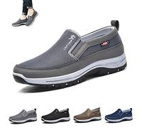 LOVEWLVNCL Breathable Orthopedic Travel Plimsolls, CNA Trop Men Orthopedic Shoes, Lightweight Non Slip Comfortable Casual Walking Boat Shoes (Color : Grey, Size : 40 EU)