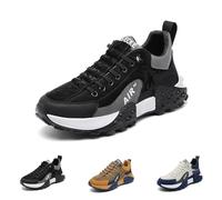 LOVEWLVNCL Men's Orthopedic Comfort Sneaker 2024, Men Waterproof Non Slip Breathable Orthopedic Shoes Sneakers, Men Air Cushion Slip-On Orthopedic Shoes (Color : Black, Size : 40 EU)