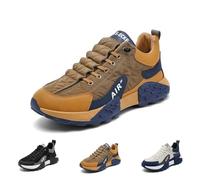 LOVEWLVNCL Men's Orthopedic Comfort Sneaker 2024, Men Waterproof Non Slip Breathable Orthopedic Shoes Sneakers, Men Air Cushion Slip-On Orthopedic Shoes (Color : Brown, Size : 44 EU)