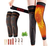 LOVEWLVNCL Radiofrequency Herbal Thermal Knee Support, Mugwort Tourmaline Acupressure Self-Heating Shaping Knee Sleeve, Mugwort Self Heating Knee Pads for Women and Men (Color : Orange, Size : M)