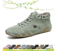 LOVEWLVNCL Vogany Shoes Women, Vogldeck - Waterproof and Breathable Orthopedic Shoes, Outdoor Beck Shoes Comfy Lightweight Non-Slip Orthopedic Sneakers Walking Hiking Ankle Boots(Light green,4 UK)
