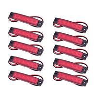 Loveyes 10pcs 12V Side Marker Lights, 6SMD LED Lamps,Front Rear Light Position for Truck Trailer Lorry Cab Bus Boat Tractor Motorhome Tail,Turn Signal Truck Bus Trailer Car SUV Boat Camper (Red)