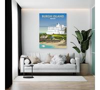 Loveyourlocation Burgh Island Art Print by Dave Thompson -size A3 (29.7 x 42)