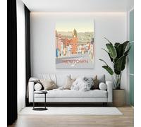 Loveyourlocation Newtown, Powys Art Print by Dave Thompson -size A4 (21 x 29.7)