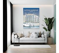 Loveyourlocation Sutton Harbour Art Print by Dave Thompson -size A2 (42 x 59.4)