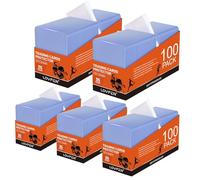 LOVFEN 500 Toploads for Cards & 500 Penny Sleeves 35PT Hard Plastic Card Holders 3x4 Baseball Card Protectors for TCG Sports Football Collectible Cards
