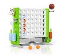 Lovgrils Giant 4-Connect-in-a-Row Game, Height Adjustable Jumbo Yard Games for Kids and Adults Outdoor Play, Backyard Large Four Connect Floor Games, Perfect for Holiday Party & Family Game