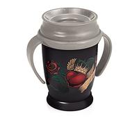 LOVI 360° Drink Cup 9+ Months, 250 ml, Black, Non-Spill Sippy Cup, Contoured Handles, Easy to Clean, I Love Collection