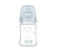 LOVI Anti-Colic Baby Feeding Glass Bottle with Dynamic Teat | 150 ml | Super Air Vent System | Protects The Sucking Reflex | Botanic Collection