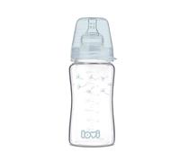 LOVI Anti-Colic Baby Feeding Glass Bottle with Dynamic Teat | 250 ml | Super Air Vent System | Protects The Sucking Reflex | Botanic Collection