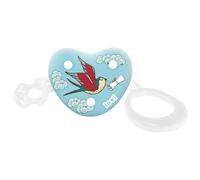 LOVI Dummy Clip, Pacifier Holder, 0 m+, Round Safe Shape, Prevents Dummy from Losing Folky Collection