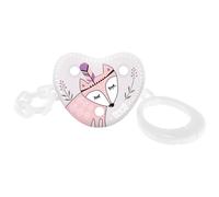 LOVI Pacifier Clip Dummy Holder | 0m+ | Safe Round Shape | Prevents the Soother from Getting Lost | Indian Summer Collection