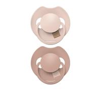 LOVI Prime dynamic silicone soothing pacifier, 2 pcs, sterilization capsule, protect suction reflex, anti-allergic, BPA free (Nude/Blush, 18m+)