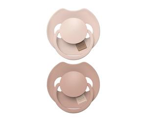 LOVI Prime dynamic silicone soothing pacifier, 2 pcs, sterilization capsule, protect suction reflex, anti-allergic, BPA free (Nude/Blush, 6-18)