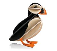 Lovi Puffin 20 cm Black Mix - 3D Wooden Figure to Assemble Yourself